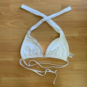 BECCA white cinch bikini top DDD
